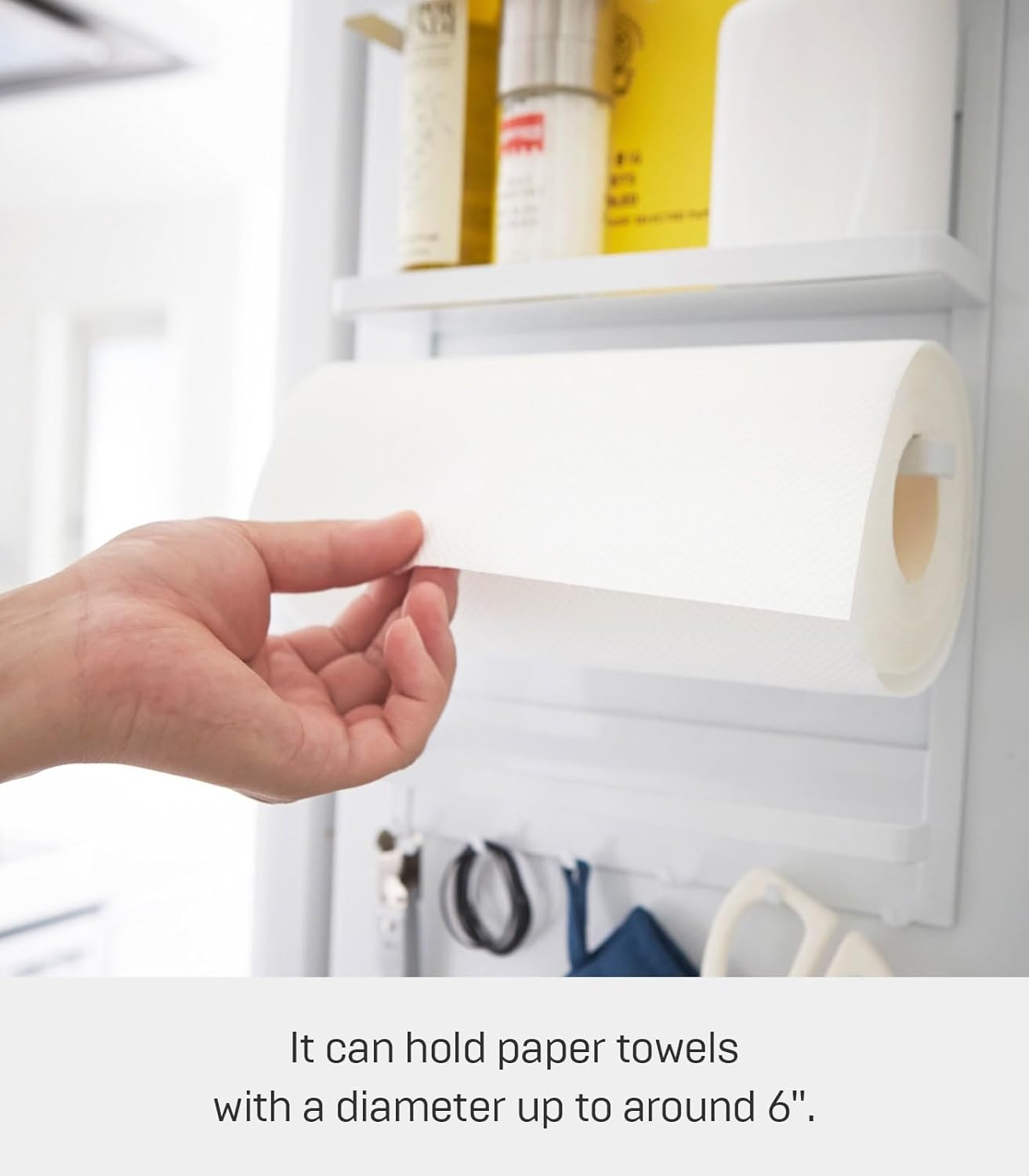 image:imageYAMAZAKI home 2560 Kitchen RackMagnetic Storage Holder amp Organizer One Size White
