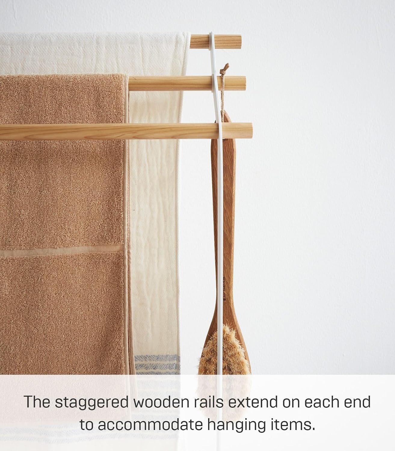 image:imageYamazaki Home Bath Towel Hanger Bathroom Holder Rack OrganizerWhite