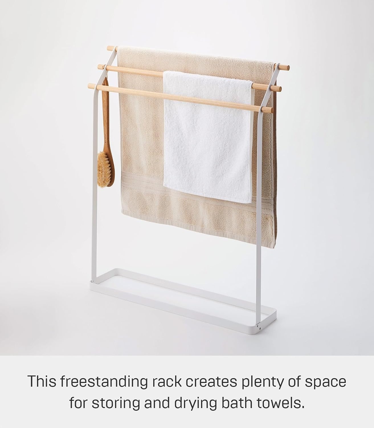 image:imageYamazaki Home Bath Towel Hanger Bathroom Holder Rack OrganizerWhite