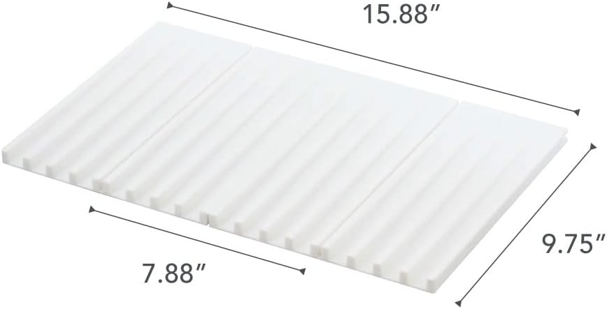 image:imageYamazaki Home Foldable Drainer Tray Kitchen Dish Drying Mat No Assembly ReqWhite
