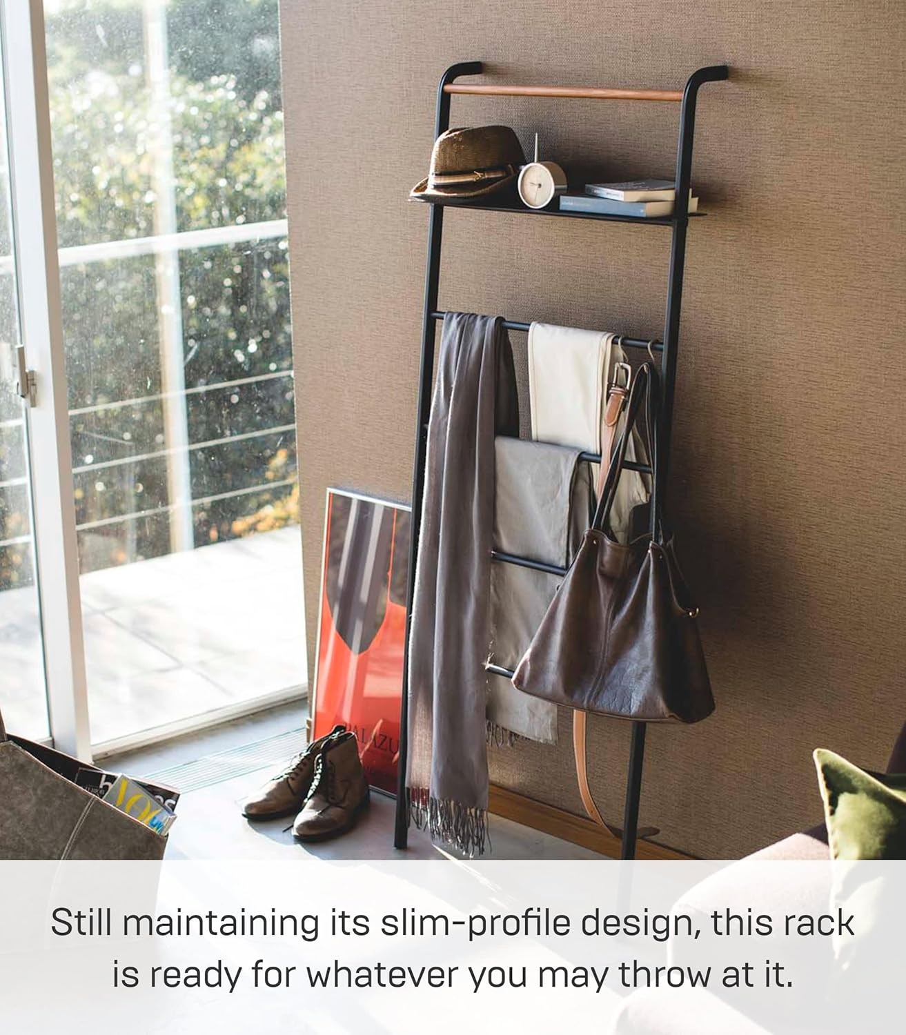 image:imageYamazaki Home Leaning Ladder with Shelf Space Saving