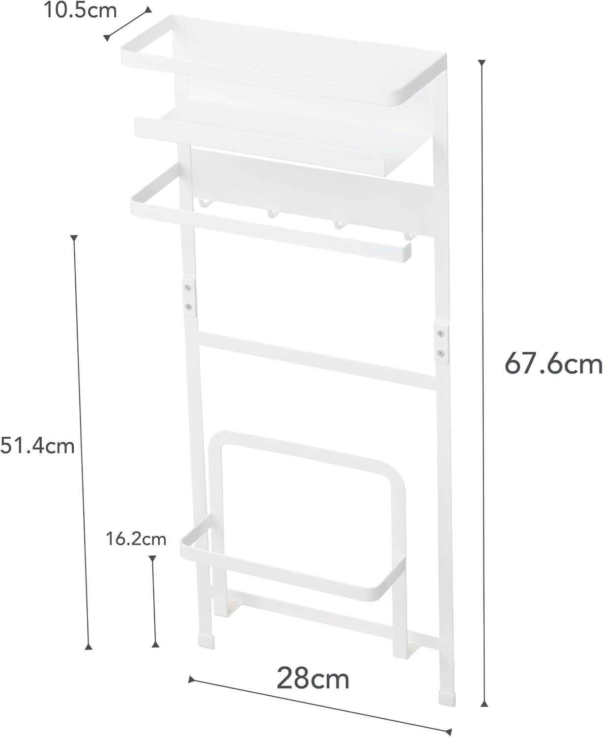 image:imageYamazaki Home Plate Laundry Accessory Organizer Magnet Large SteelWhite