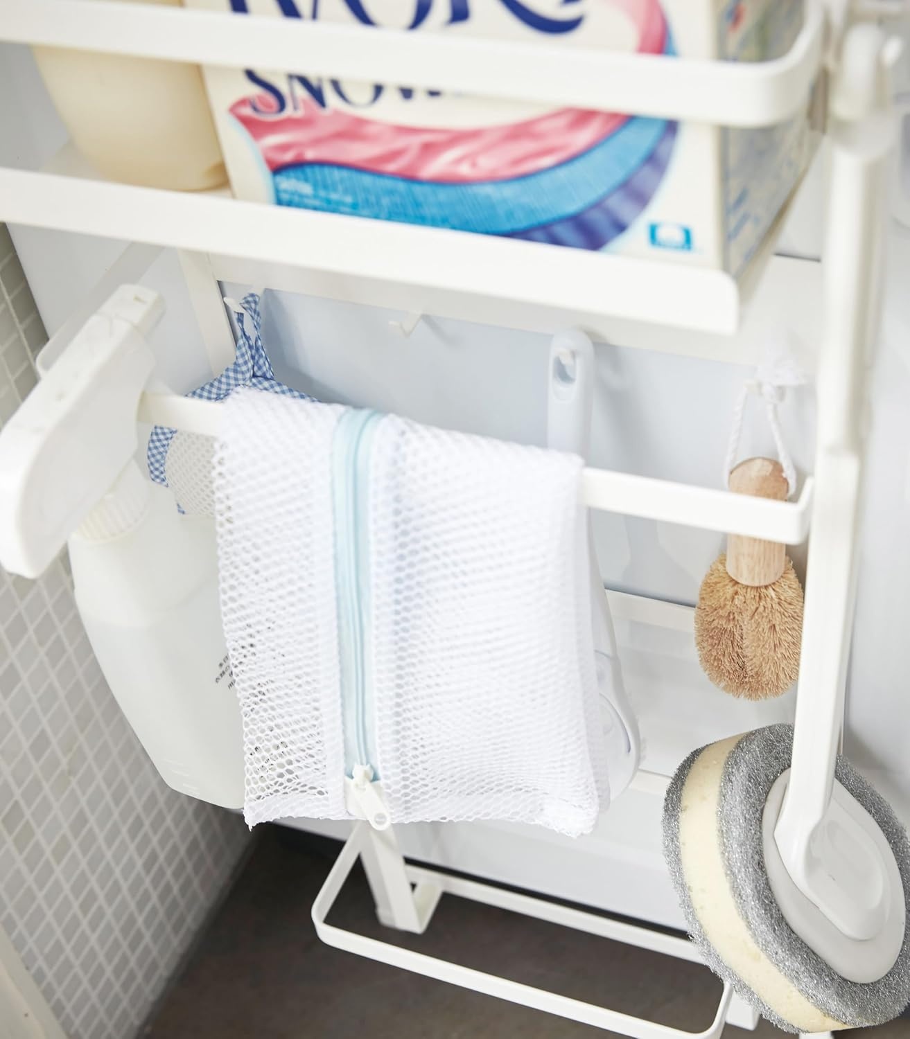 image:imageYamazaki Home Plate Laundry Accessory Organizer Magnet Large SteelWhite