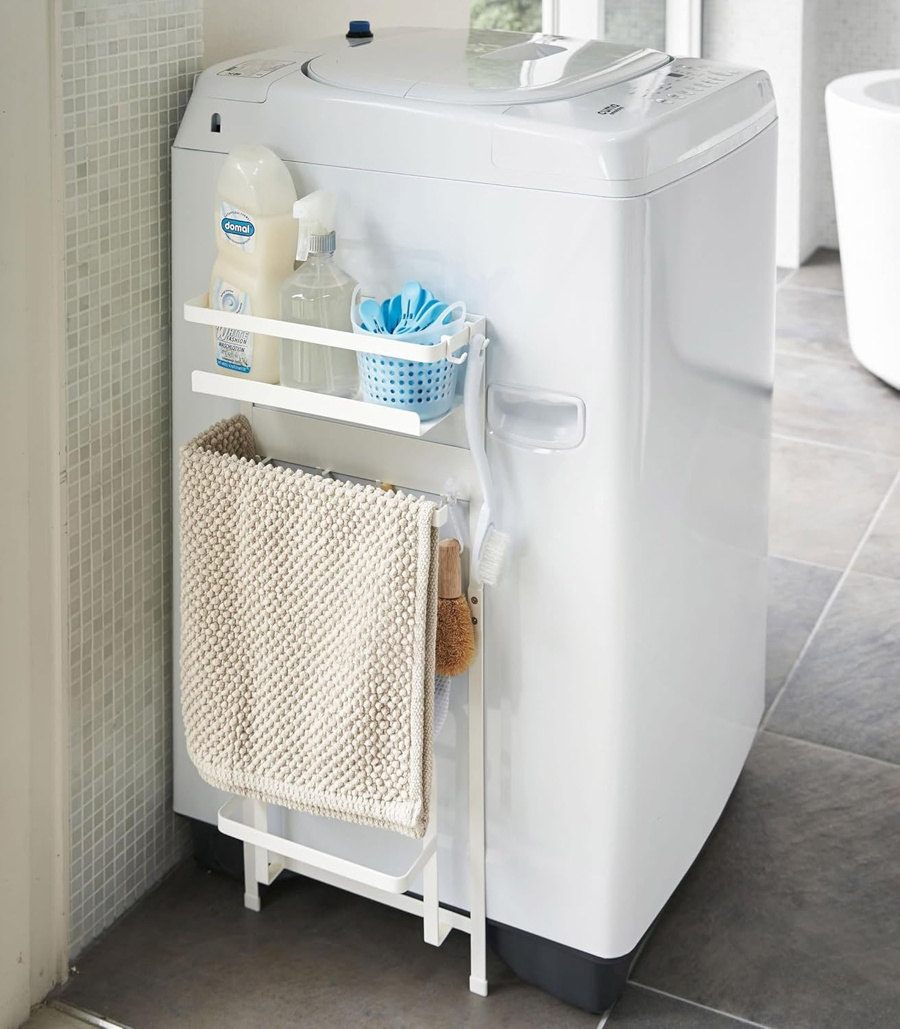 image:imageYamazaki Home Plate Laundry Accessory Organizer Magnet Large SteelWhite