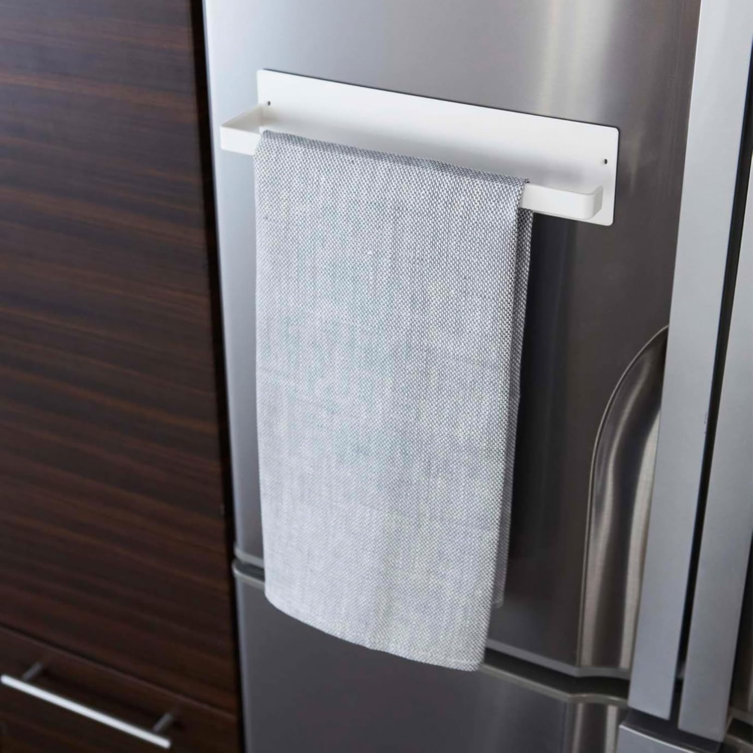 image:imageYamazaki Home Plate Magnet Paper Towel Holder Kitchen Storage Magnetic Organizer SteelWhite