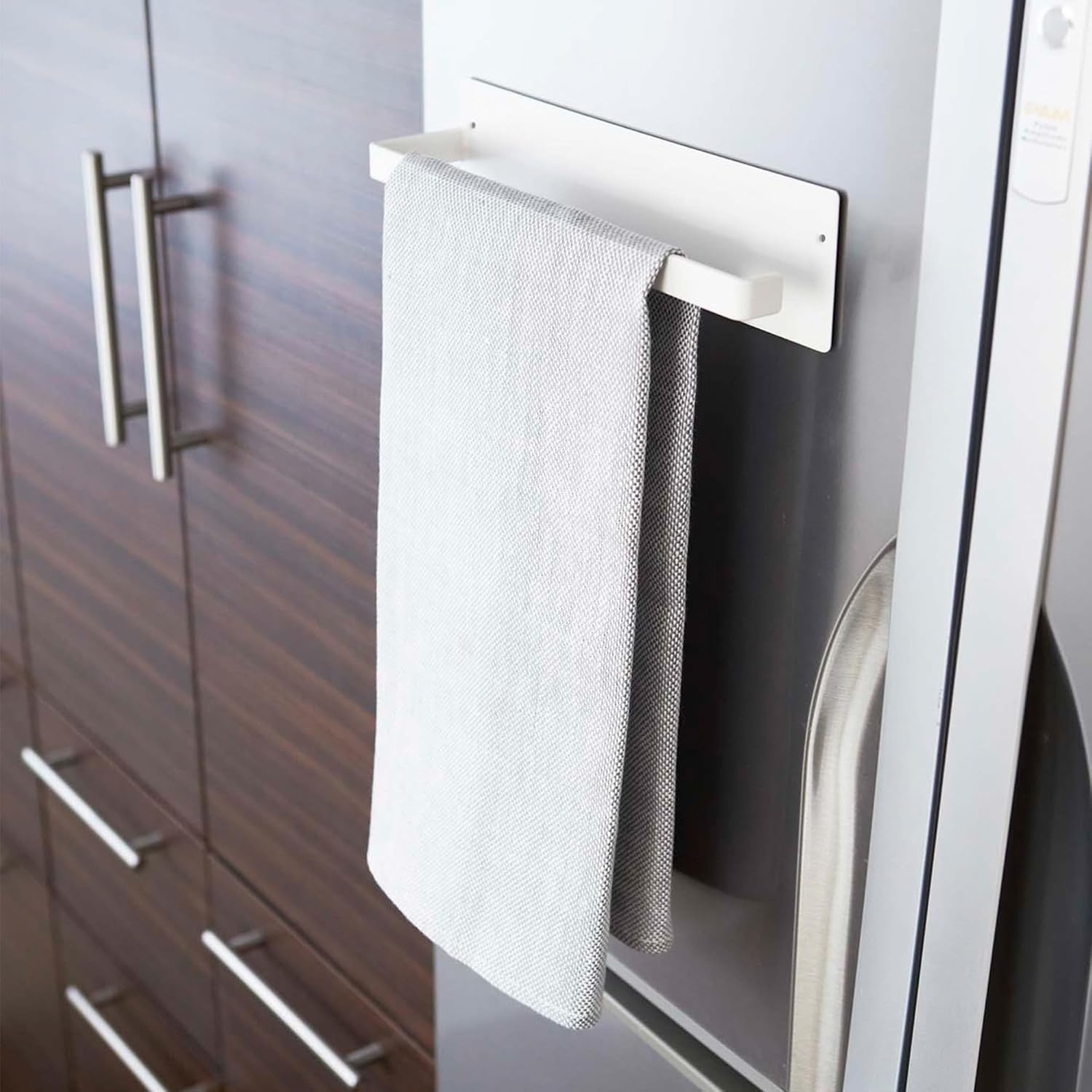 image:imageYamazaki Home Plate Magnet Paper Towel Holder Kitchen Storage Magnetic Organizer SteelWhite