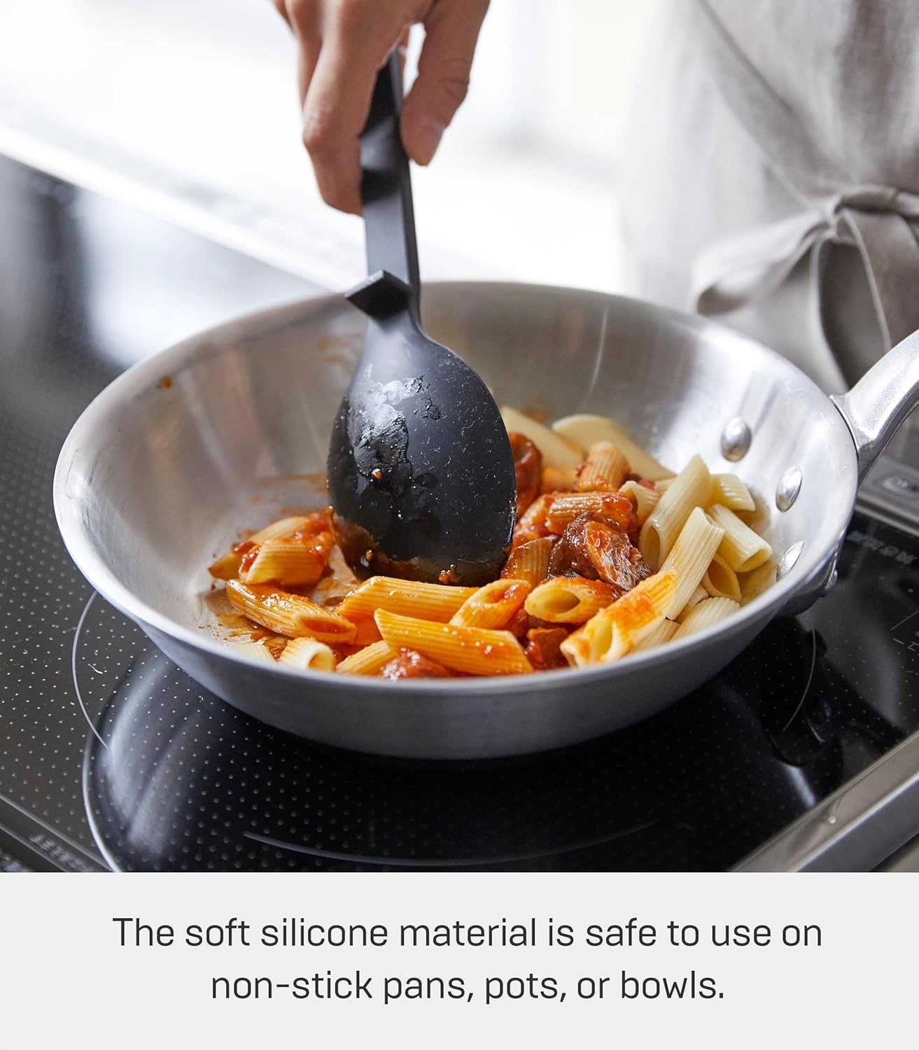 image:imageYamazaki Home Silicone Kitchen Tongs Silicone No Assembly Req BlackSpoon