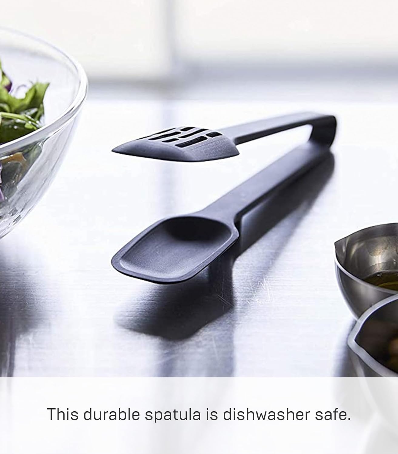 image:imageYamazaki Home Silicone Kitchen Tongs Silicone No Assembly Req BlackTongs