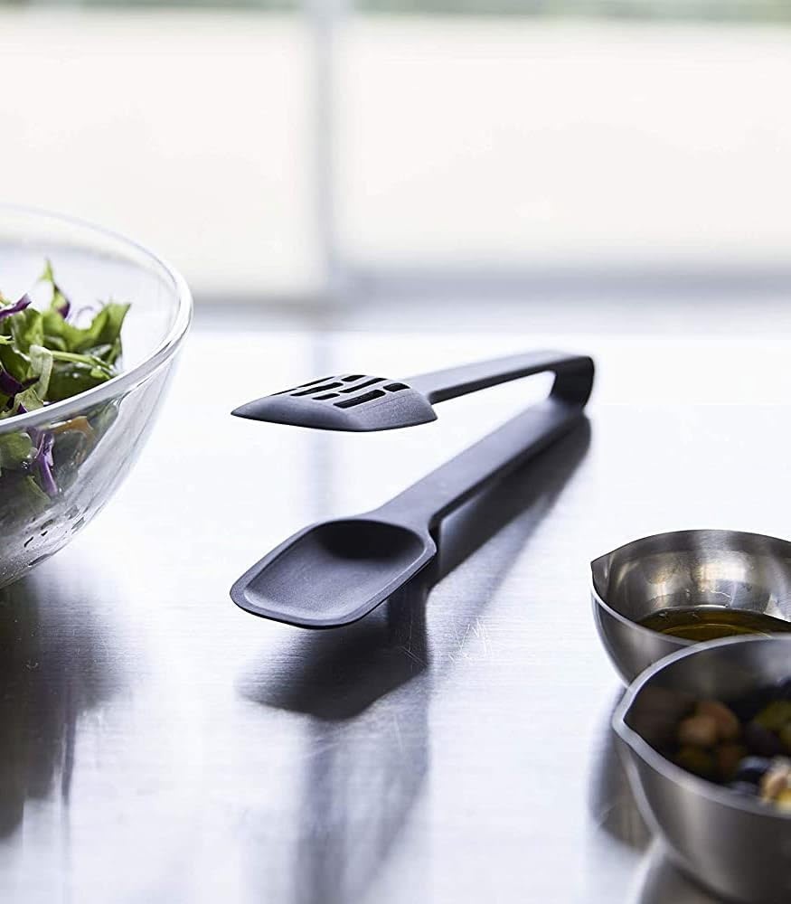 image:imageYamazaki Home Silicone Kitchen Tongs Silicone No Assembly Req BlackTongs