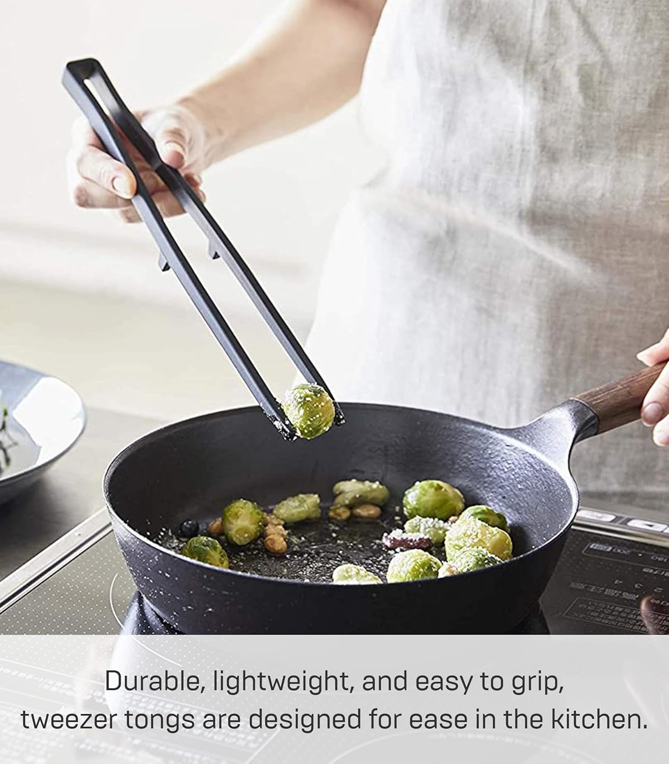 image:imageYamazaki Home Silicone Kitchen Tongs Silicone No Assembly Req BlackTweezers