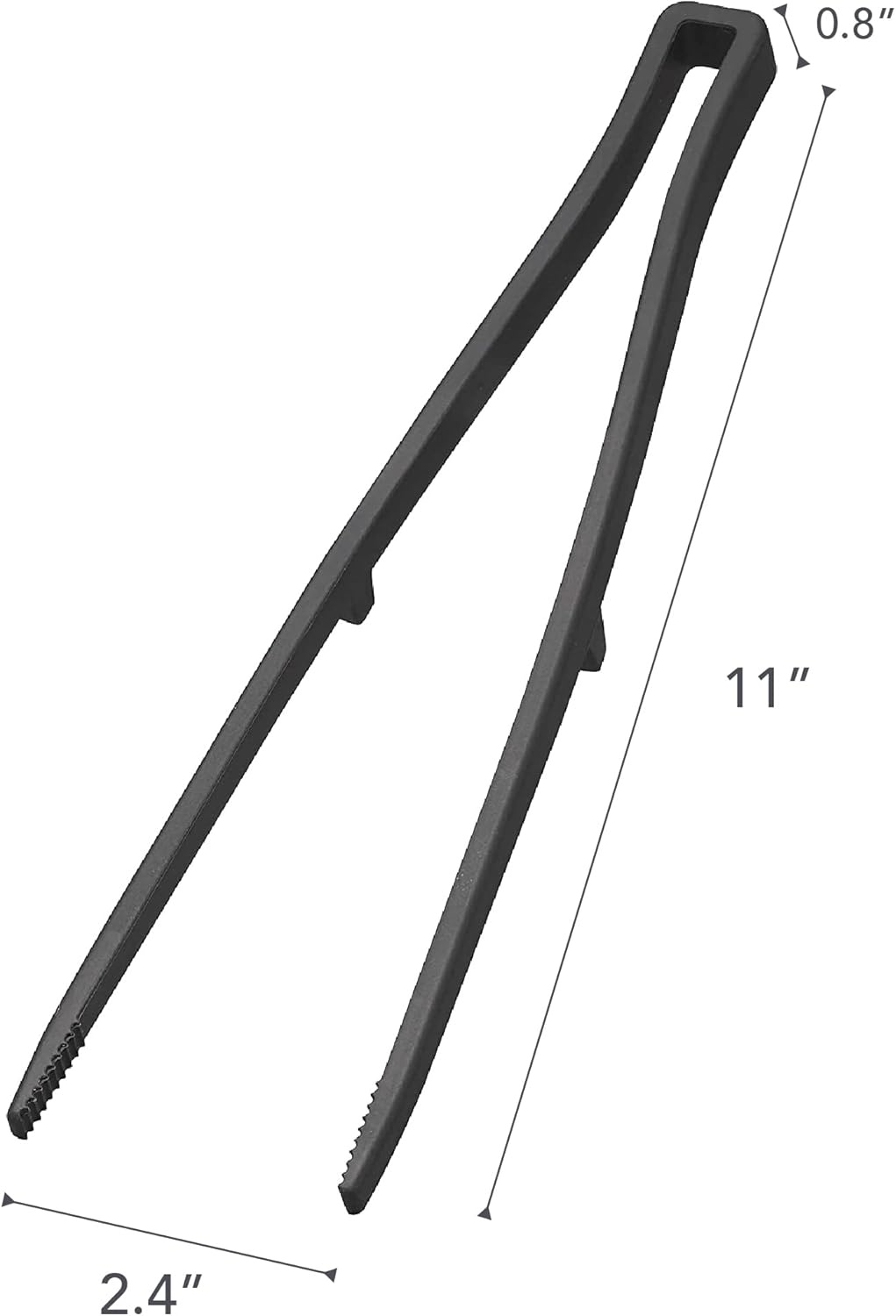 image:imageYamazaki Home Silicone Kitchen Tongs Silicone No Assembly Req BlackTweezers