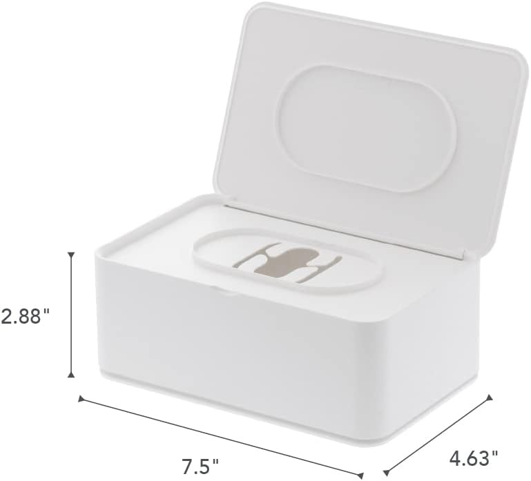 image:imageYamazaki Home Smart Wet Tissue Case Flushable Wet Wipes Holder Dispenser Storage Box Container for Bathroom Abs PlasticWhite
