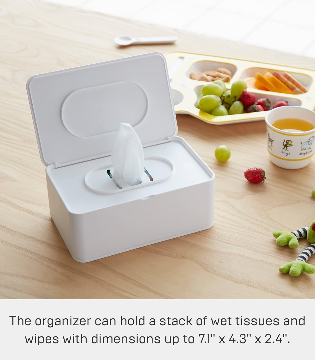image:imageYamazaki Home Smart Wet Tissue Case Flushable Wet Wipes Holder Dispenser Storage Box Container for Bathroom Abs PlasticWhite