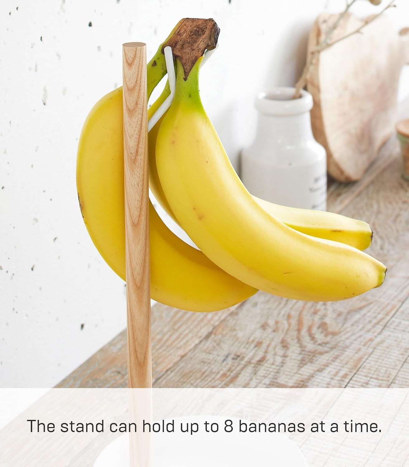 image:imageYamazaki Home Tosca Banana Hanger Steel WoodWhite