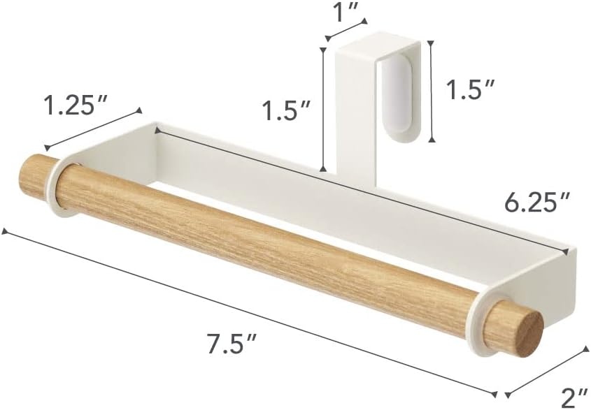 image:imageYamazaki Home Tosca Kitchen Towel Hanger Steel WoodWhite