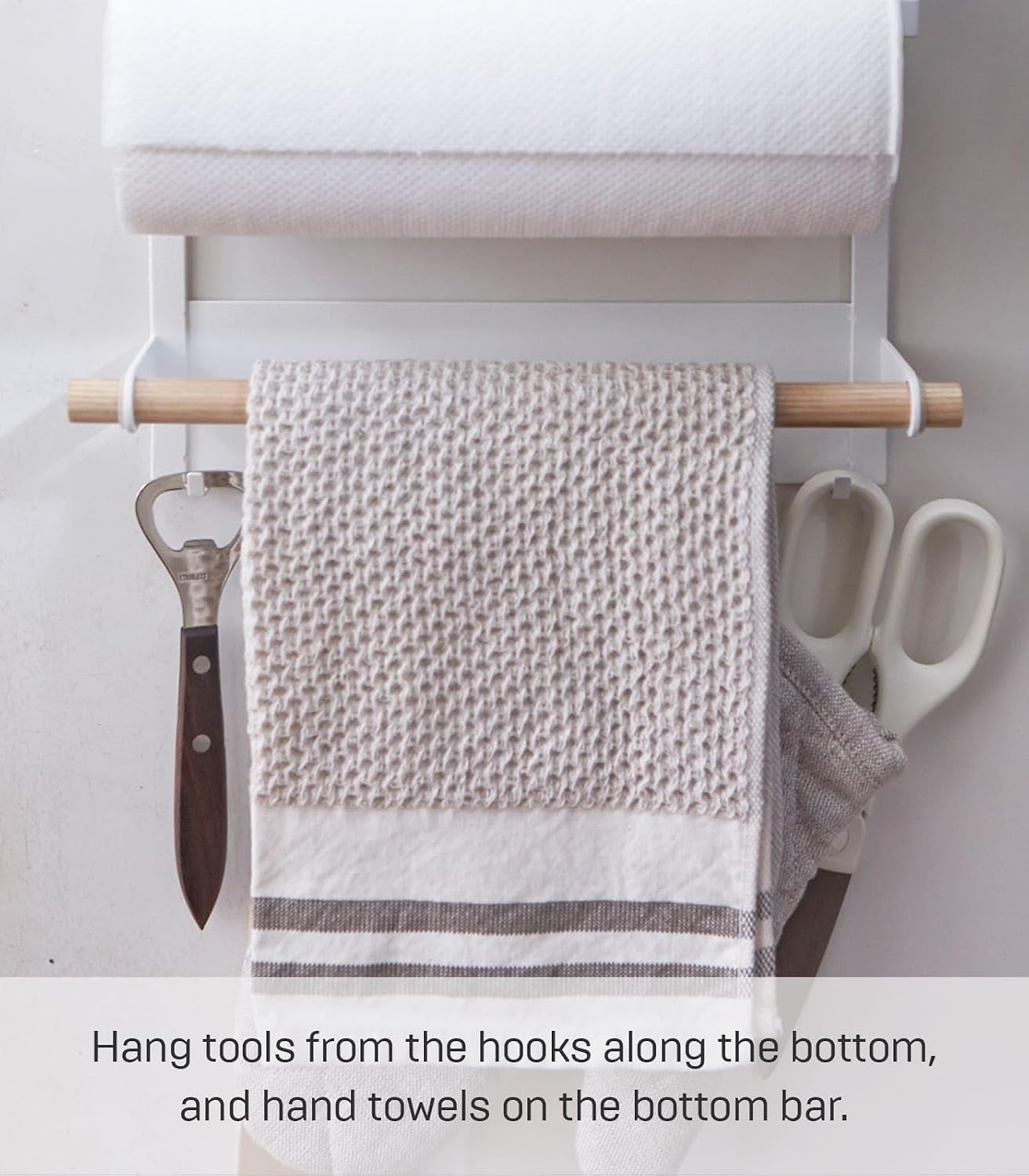 image:imageYamazaki Home Tosca Magnetic Kitchen Storage Rack Refrigerator Organizer Wall Holder