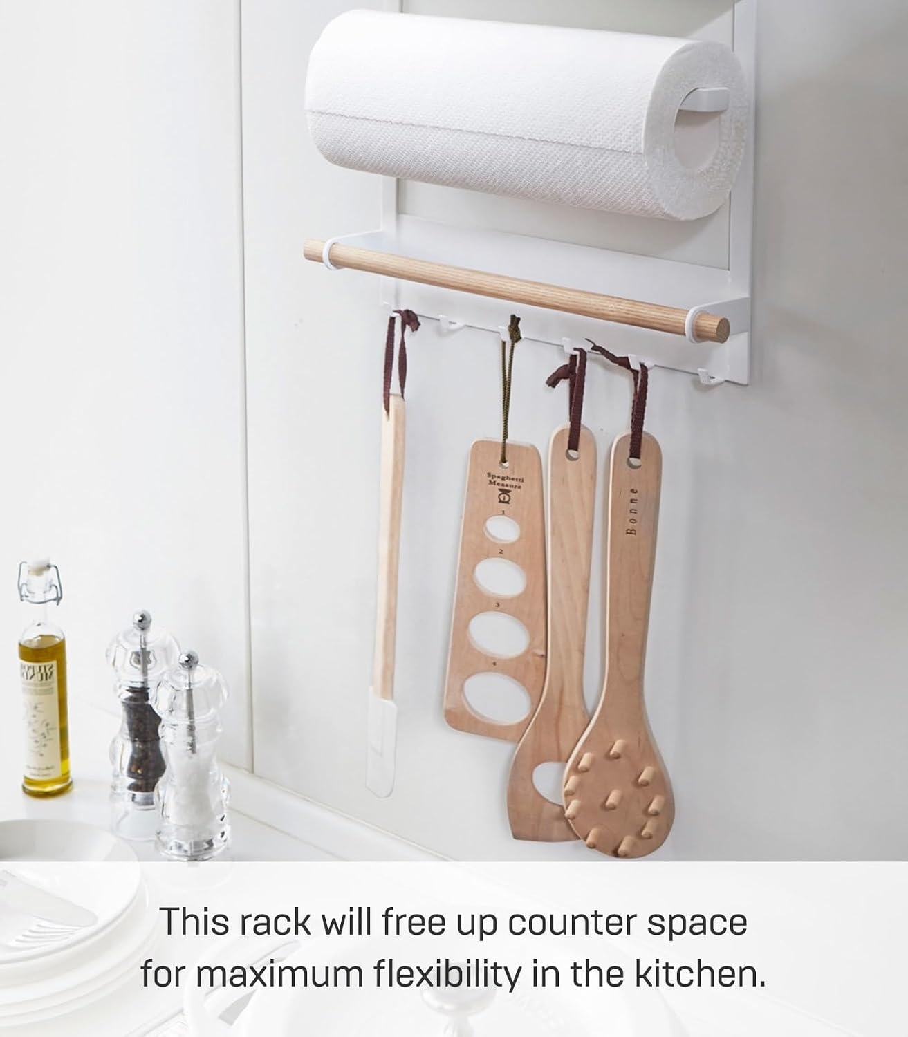 image:imageYamazaki Home Tosca Magnetic Kitchen Storage Rack Refrigerator Organizer Wall Holder