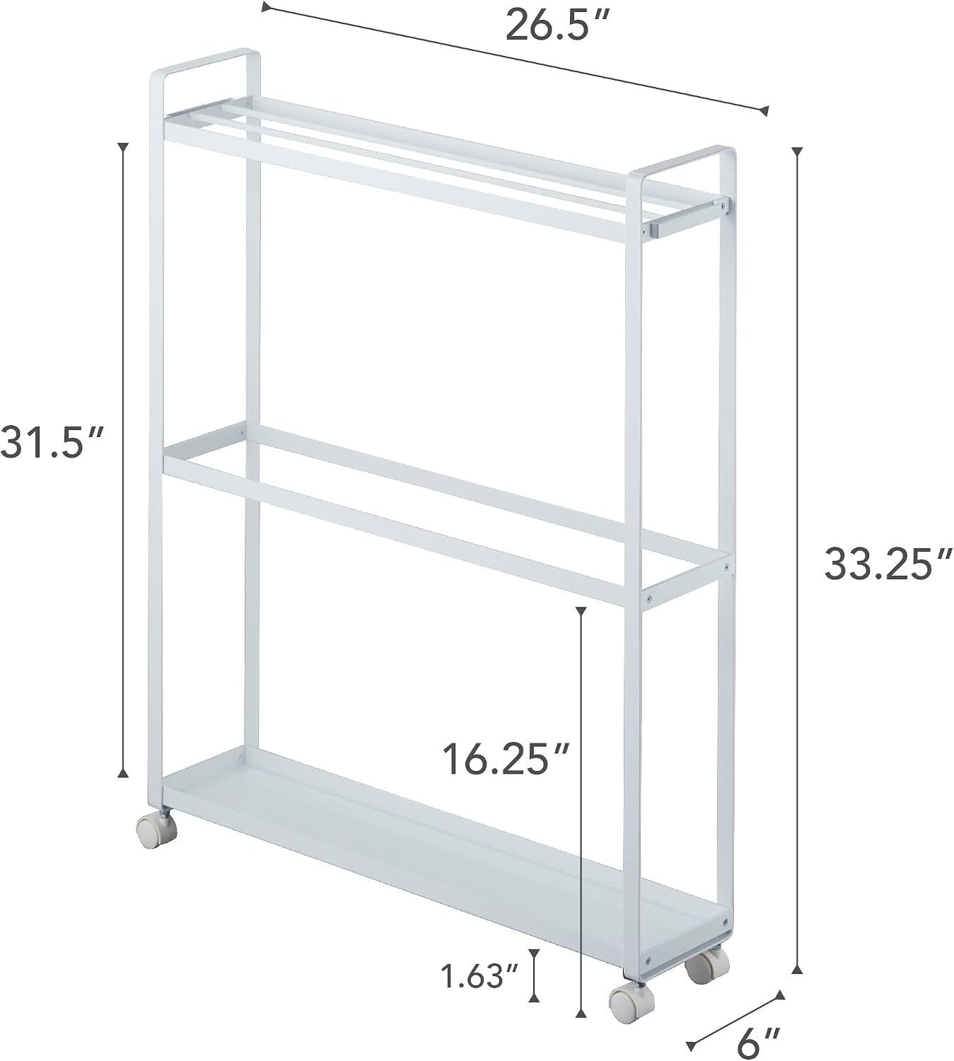 image:imageYamazaki Home Towel Rack and Bath Cart Rolling Bathroom Storage Organizer Steel One Size WhiteWhite