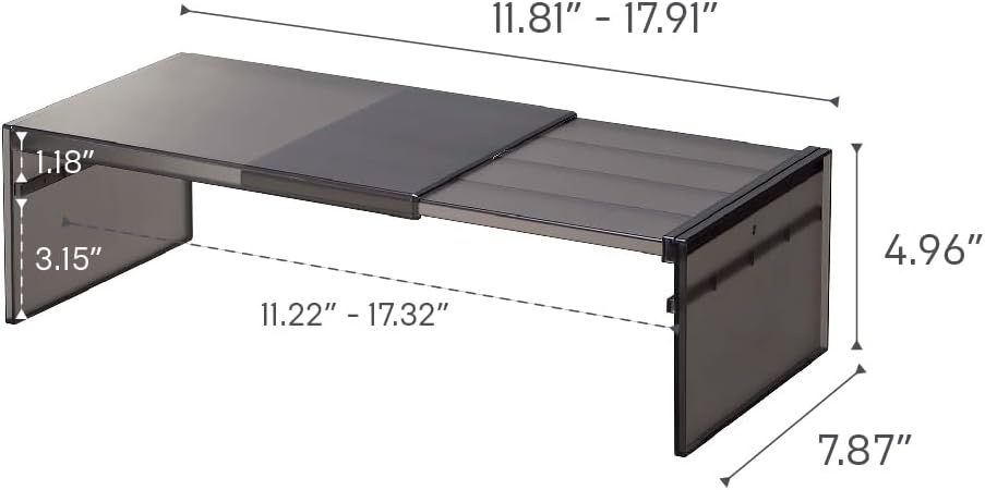 image:imageYamazaki Home Tower Adjustable Extendable Refrigerator Storage Rack 2Level Height Adjustable Shelf For Fridge Organization Customizable Width Easy Assembly Fits 2L Bottles Plastic Black