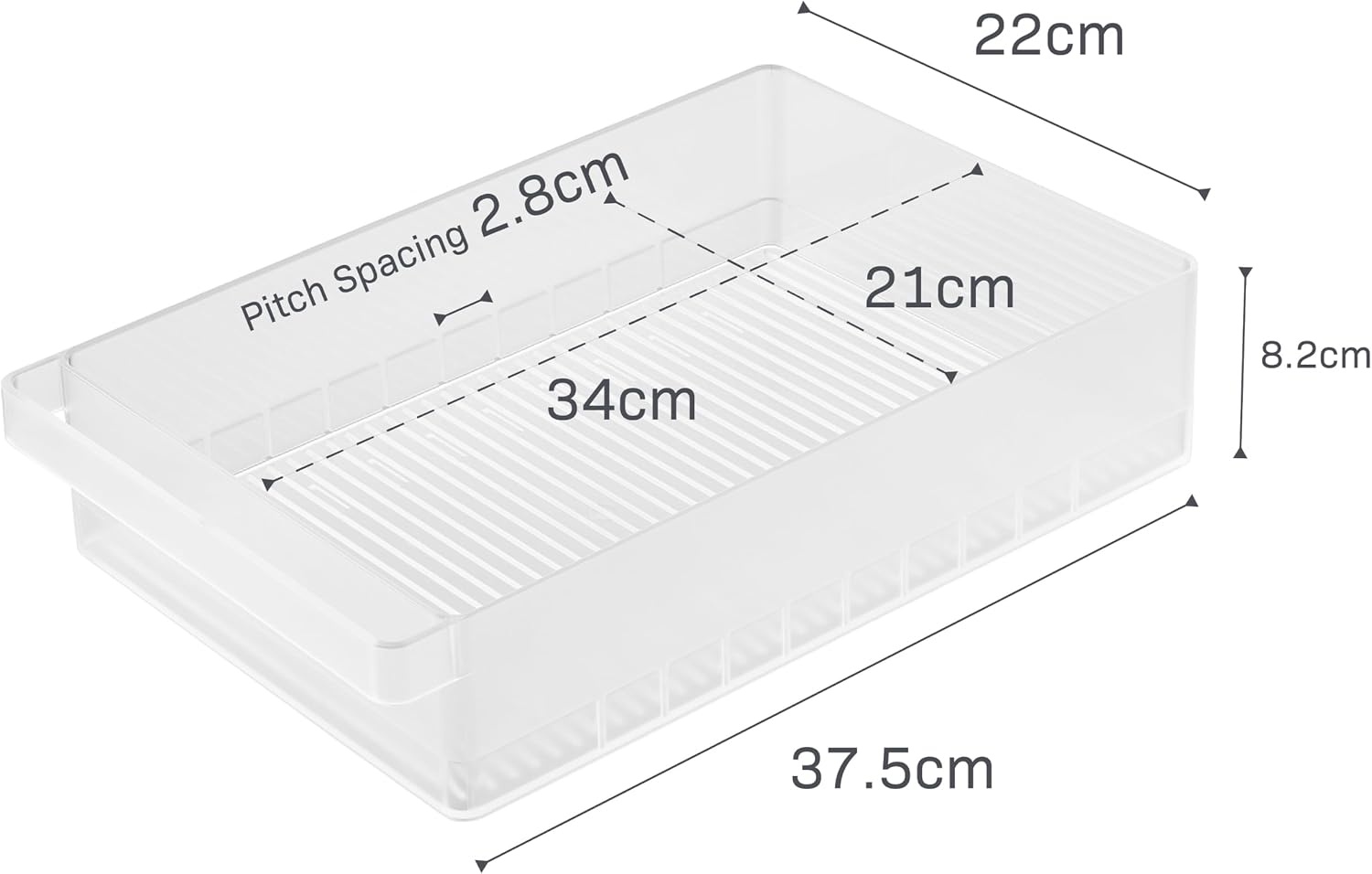 image:imageYamazaki Home Tower Fridge Organizer Bin Produce Washer amp Storage With Adjustable Divider Easy To Clean amp SpaceSaving Kitchen Solution Plastic One Size