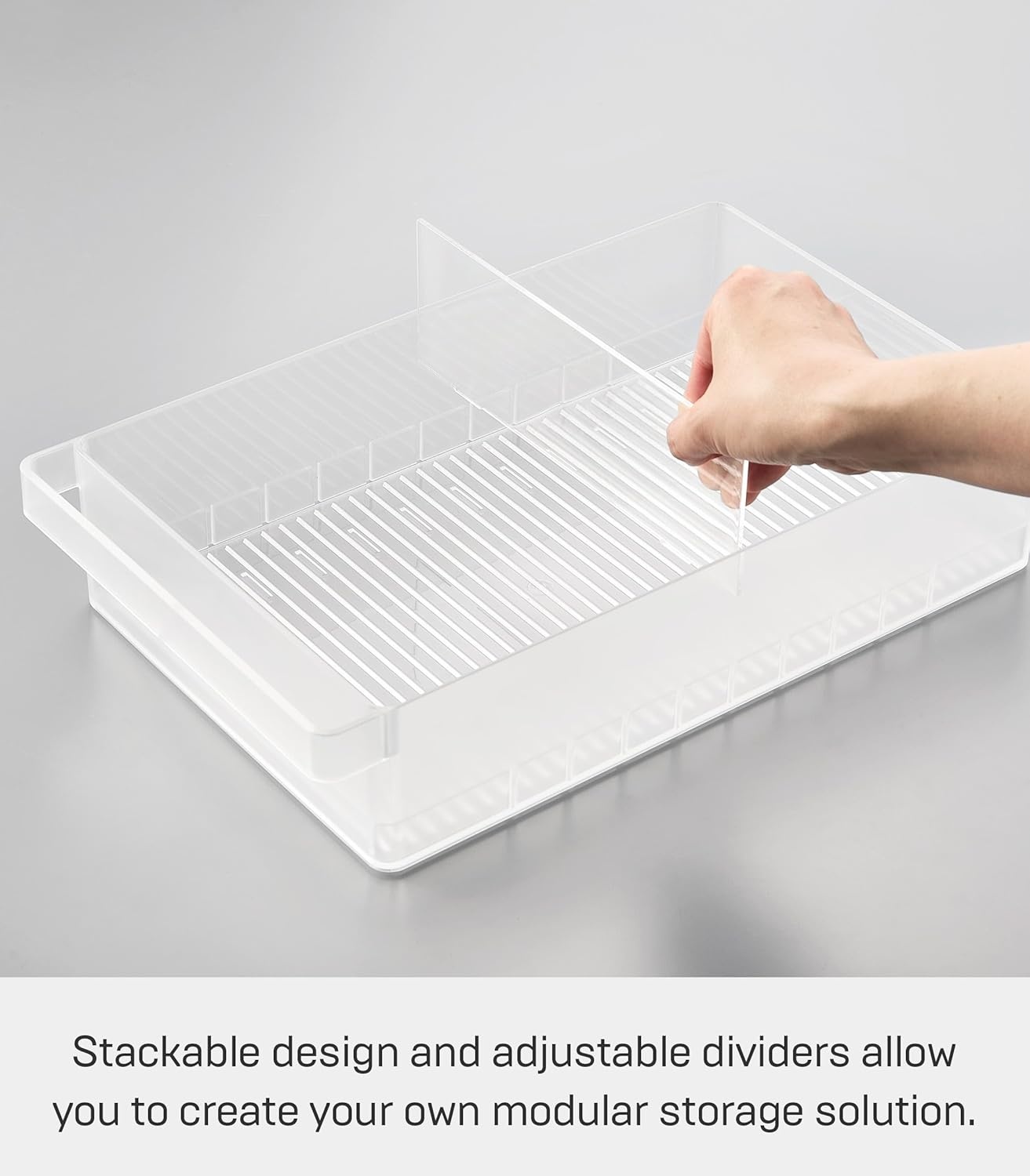 image:imageYamazaki Home Tower Fridge Organizer Bin Produce Washer amp Storage With Adjustable Divider Easy To Clean amp SpaceSaving Kitchen Solution Plastic One Size