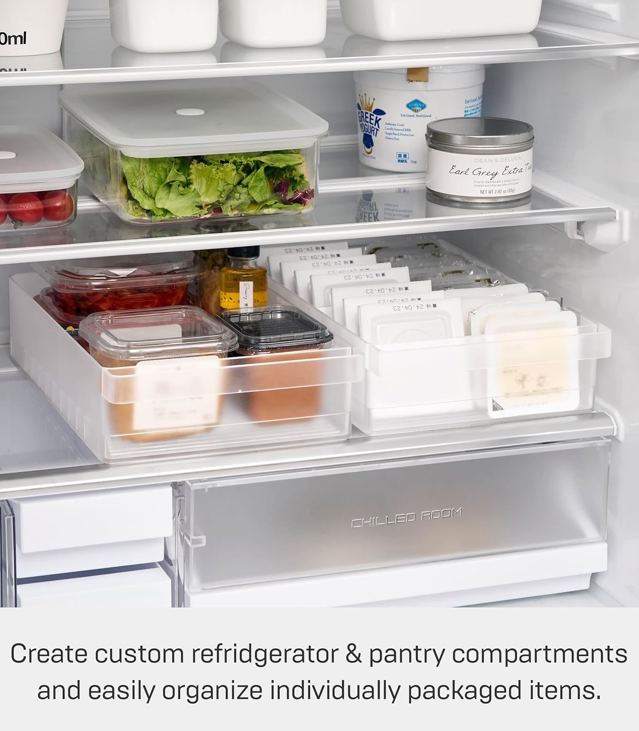 image:imageYamazaki Home Tower Fridge Organizer Bin Produce Washer amp Storage With Adjustable Divider Easy To Clean amp SpaceSaving Kitchen Solution Plastic One Size