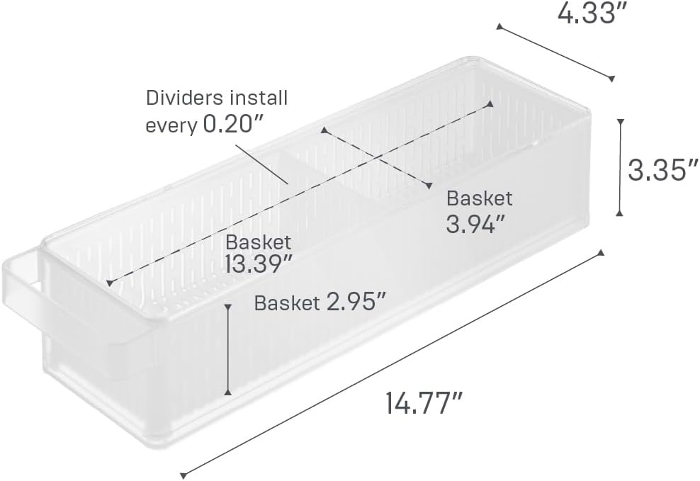 image:imageYamazaki Home Tower Fridge Organizer amp Colander Adjustable Divider For Custom Storage Stackable Produce Bin For Washing amp Storing Ingredients Easy To Clean amp Disassemble Plastic