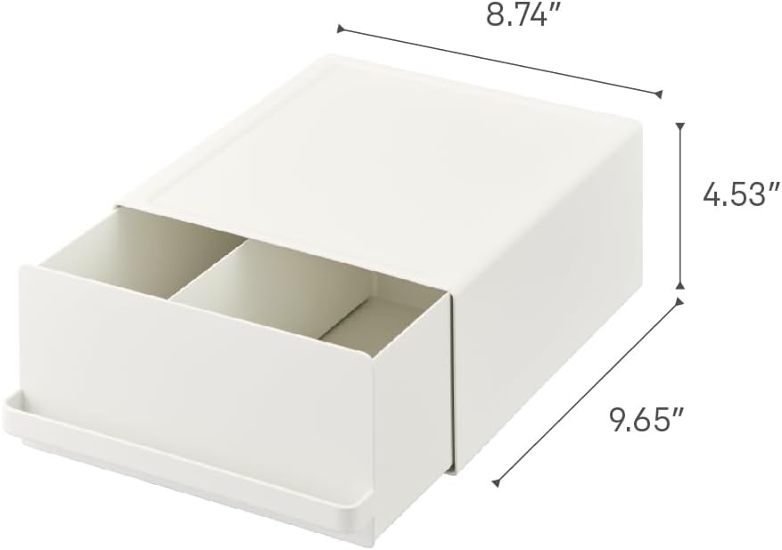 image:imageYamazaki Home Tower Kitchen Appliance Rack With Drawers SpaceSaving UnderAppliance Storage Organizer For Sugar Tea Packs Mixers Coffee Makers Electric Pots SteelWhite