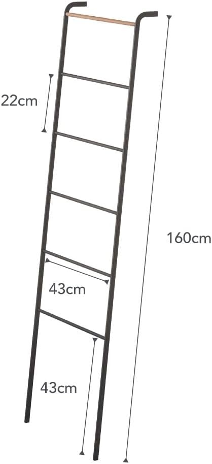 image:imageYamazaki Home Tower Leaning Ladder Rack Space Saving Ladder 63 SteelBlack