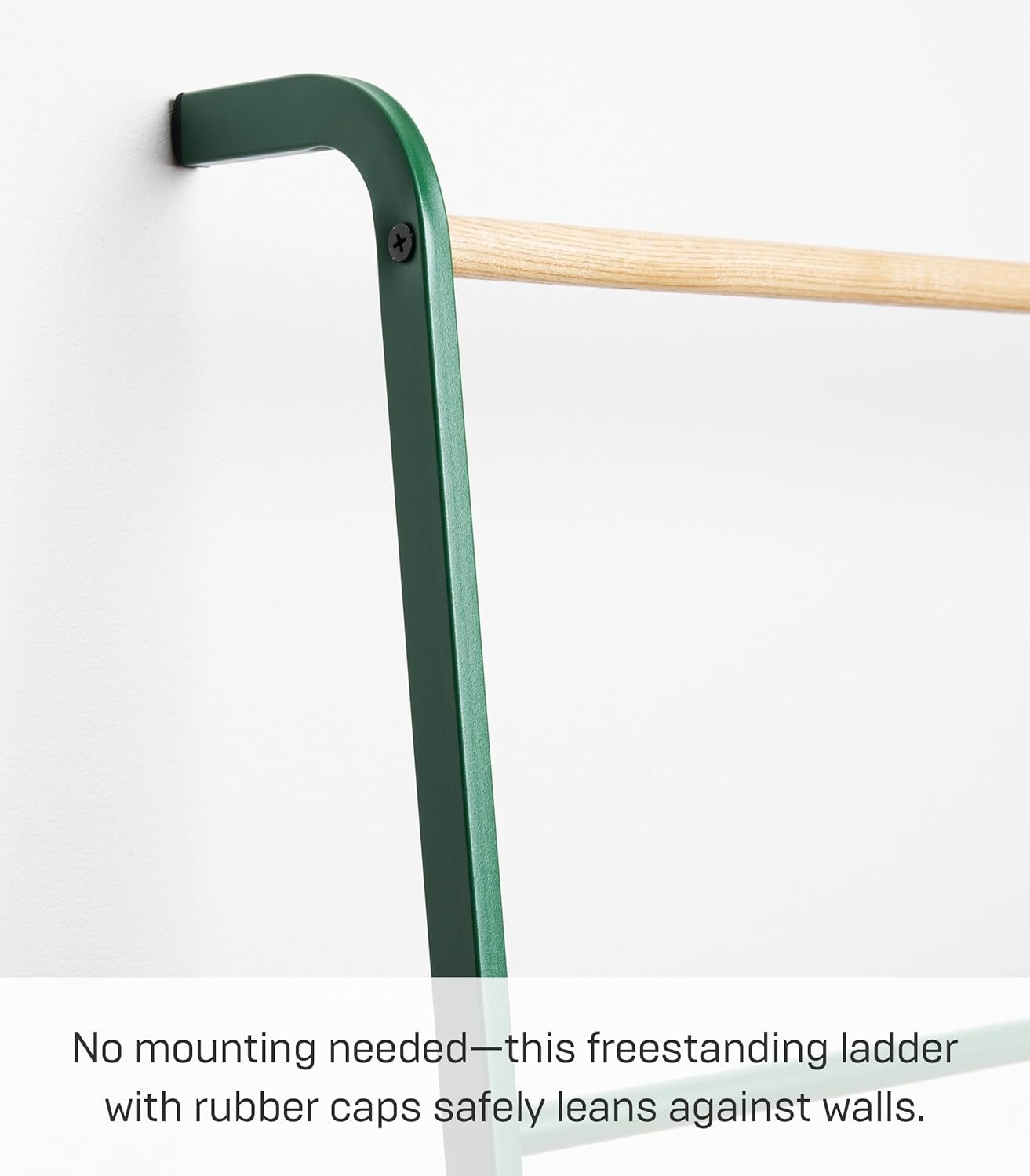 image:imageYamazaki Home Tower Leaning Ladder Rack Space Saving Ladder 63 SteelForest Green