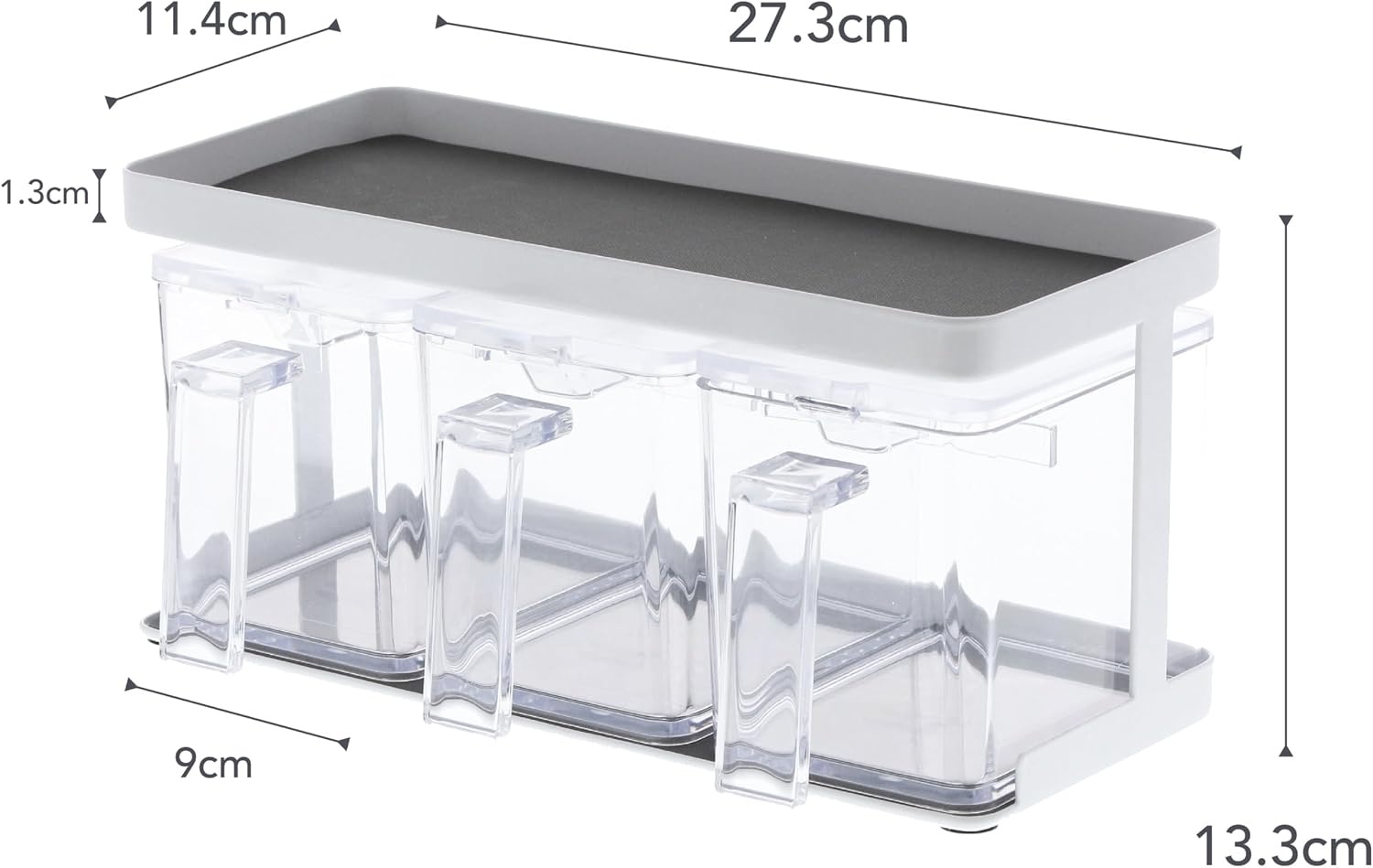 image:imageYamazaki Home Tower Pantry Canisters With Rack Kitchen Container Storage Organizer Triple Steel Plastic 825 Cups 195 LitersWhite