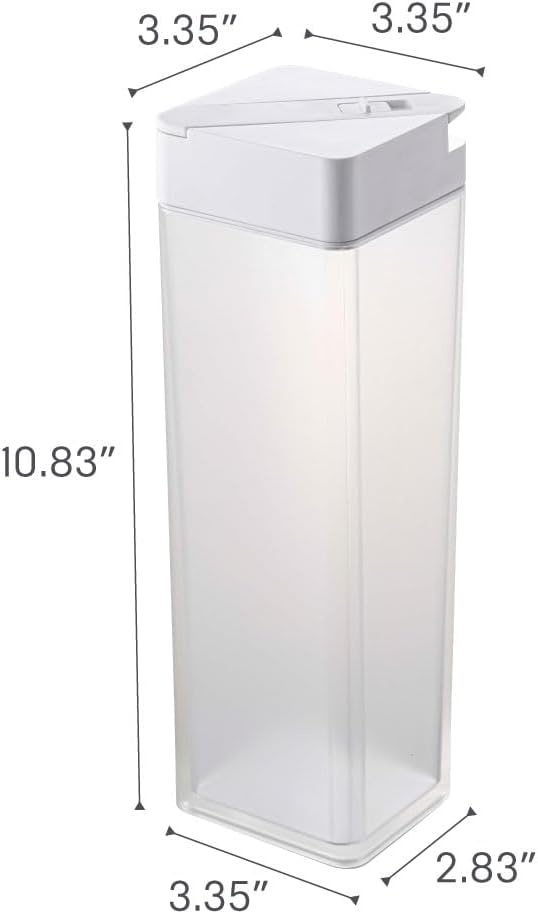 image:imageYamazaki Home Tower Pitcher Bottle For Water Or Tea Collapsible Reusable Jug With Gasket Abs Plastic 04 Gallons 12 LitersWhite