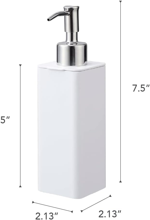 image:imageYamazaki Home Tower Refillable Hand Soap Dispenser with Pump Bathroom Kitchen Abs Plastic 85 Fluid Oz 250 Milliliters