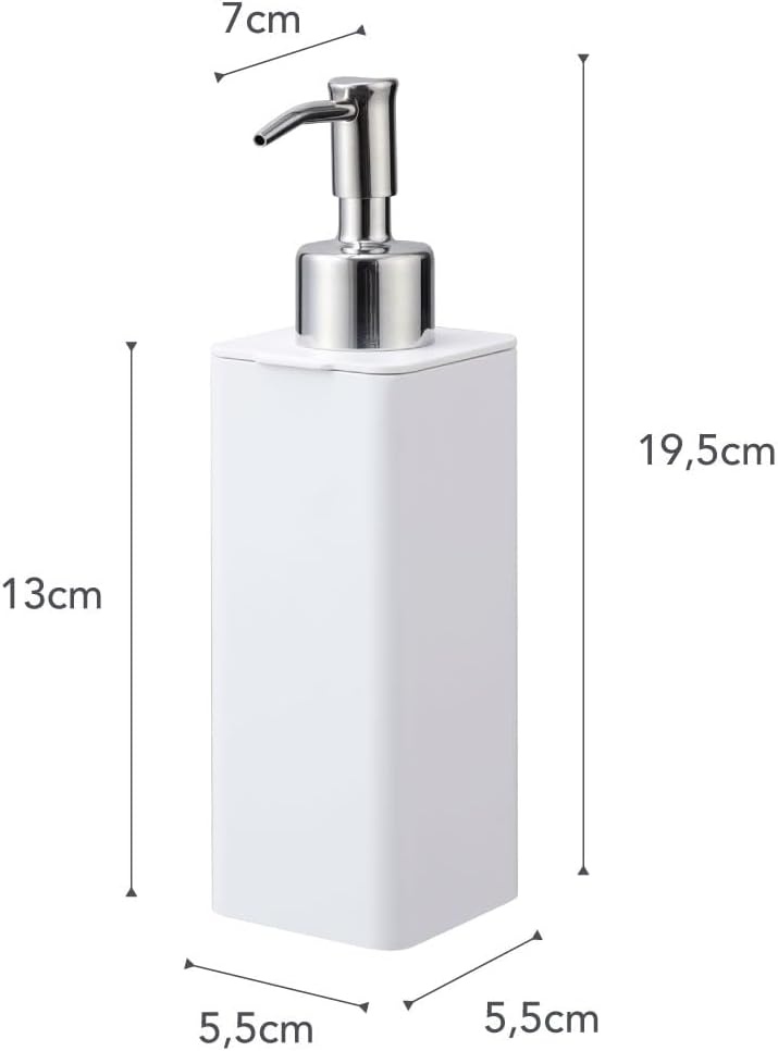 image:imageYamazaki Home Tower Refillable Hand Soap Dispenser with Pump Bathroom Kitchen Abs Plastic 85 Fluid Oz 250 Milliliters
