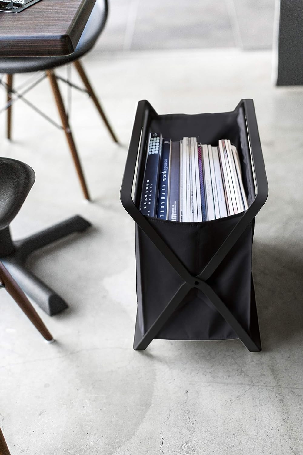 image:imageYamazaki Home Tower Space Saving Storage Hamper Floor 16 Steel 85 Gallon 32 LitersBlack