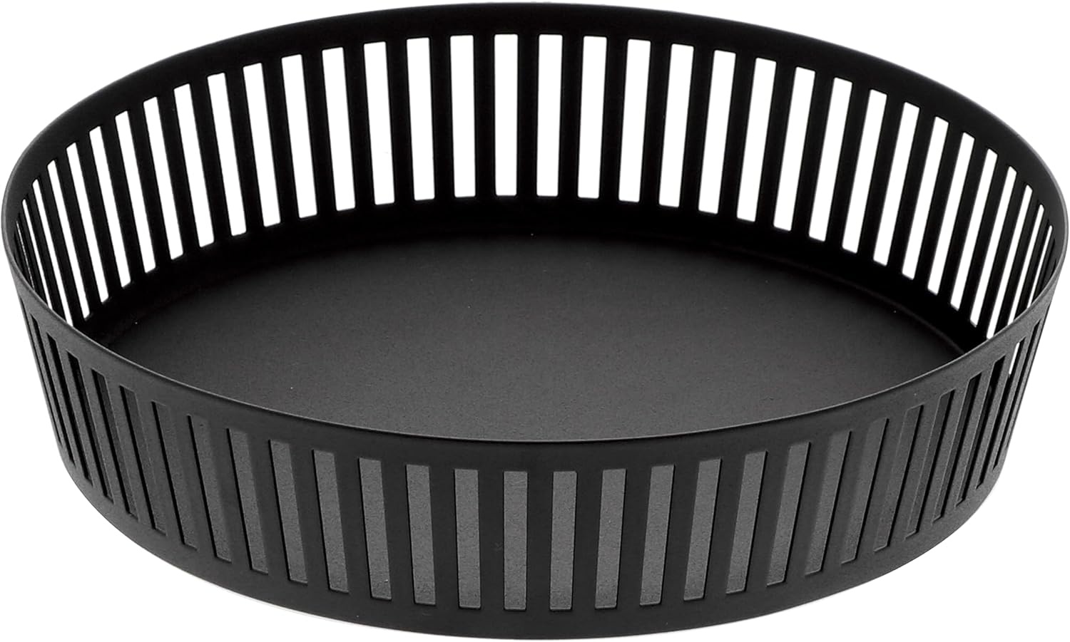 image:imageYamazaki Home Tower Striped Steel Fruit Basket Kitchen Storage Produce Holder WhiteBlack