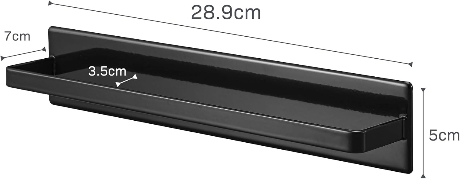 image:imageYamazaki Home Tower Wide Magnetic Kitchen Dish Towel Hanger Rack Holder for Refrigerator Or Wall SteelBlack