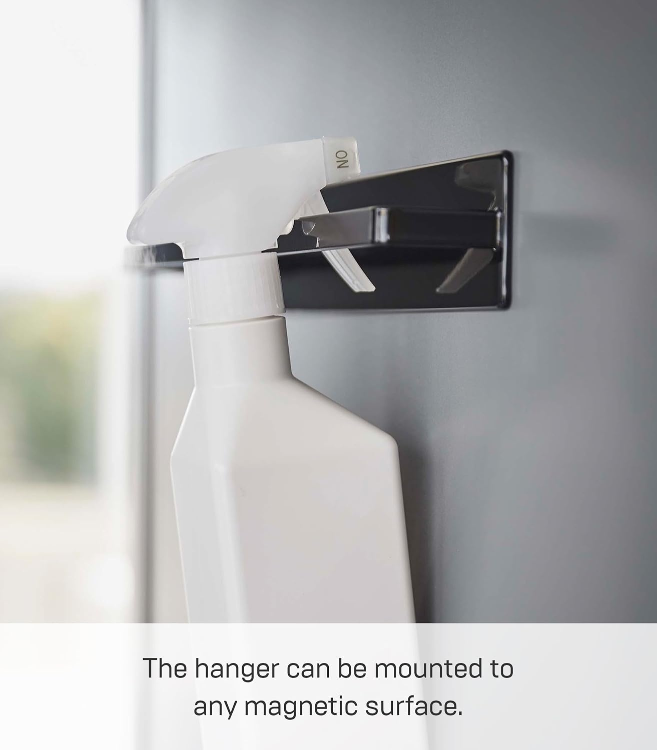 image:imageYamazaki Home Tower Wide Magnetic Kitchen Dish Towel Hanger Rack Holder for Refrigerator Or Wall SteelBlack