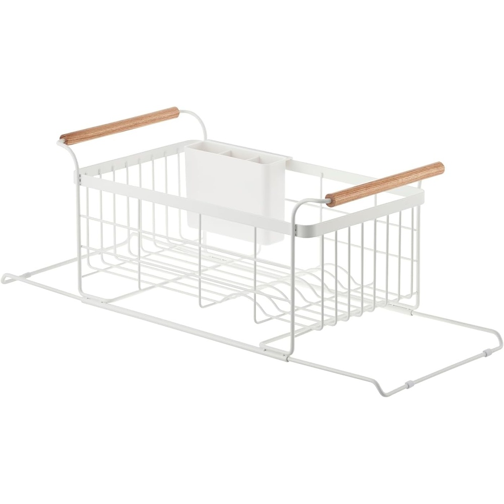image:imageYAMAZAKI Home OverTheSink Dish Drainer Rack Expandable Kitchen Drying Organizer Holder No Assembly ReqWhite