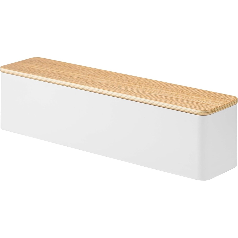 image:imageYAMAZAKI Home Rin Utensil Case Knife Fork Spoon Silverware Cutlery Holder with Divider Portable for Kitchen Counter Or Table Plastic WoodAsh