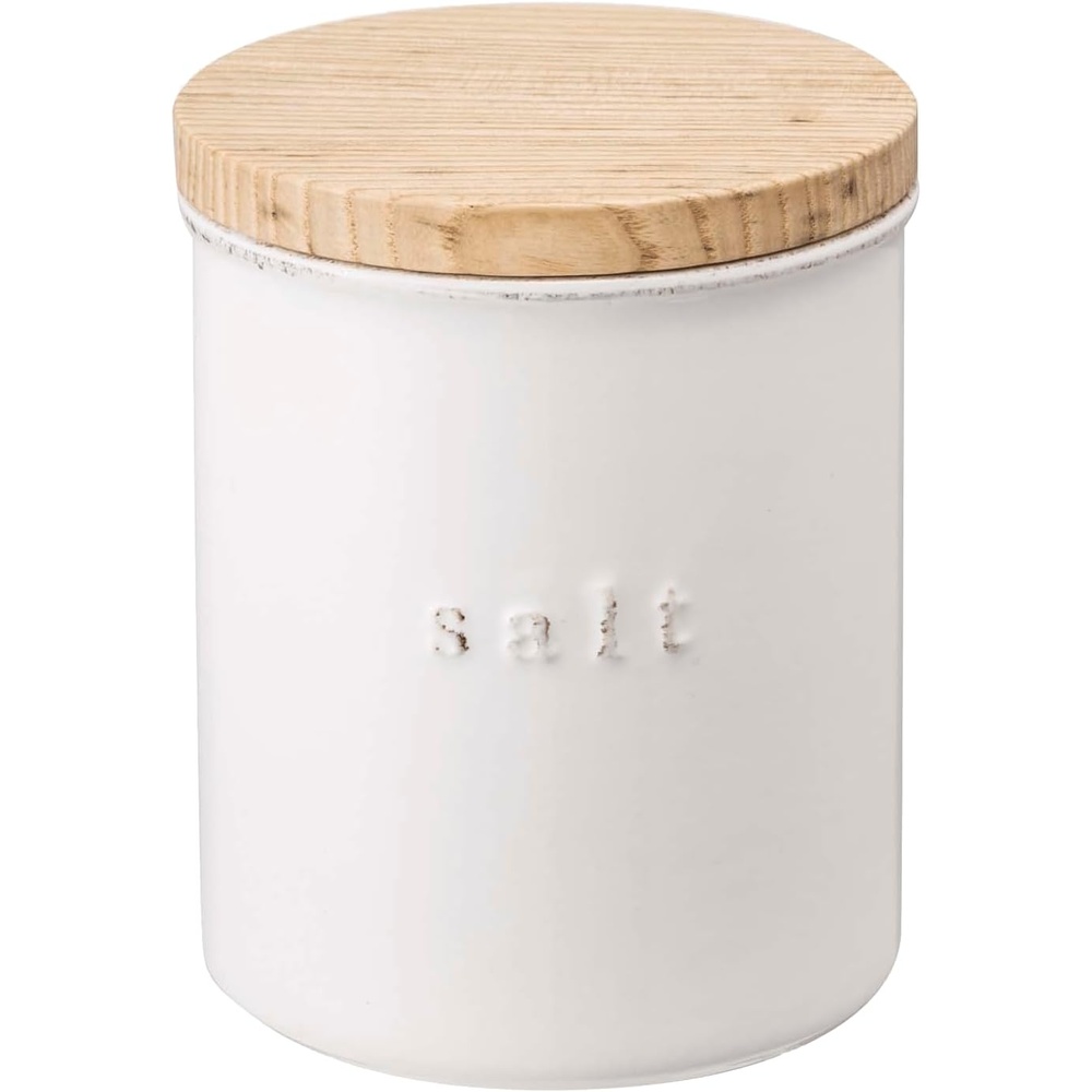 image:imageYAMAZAKI Home Tosca Ceramic Canister Dry Food Kitchen Storage Container Organizer Salt 1525 Oz 450 MlSalt