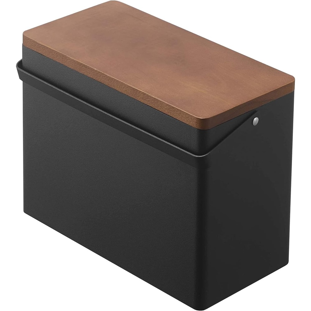 image:imageYAMAZAKI Home Tower First Aid Box Three Tiered Medical Supplies Metal Organizer With Multicompartment Storage Steel WoodBlack