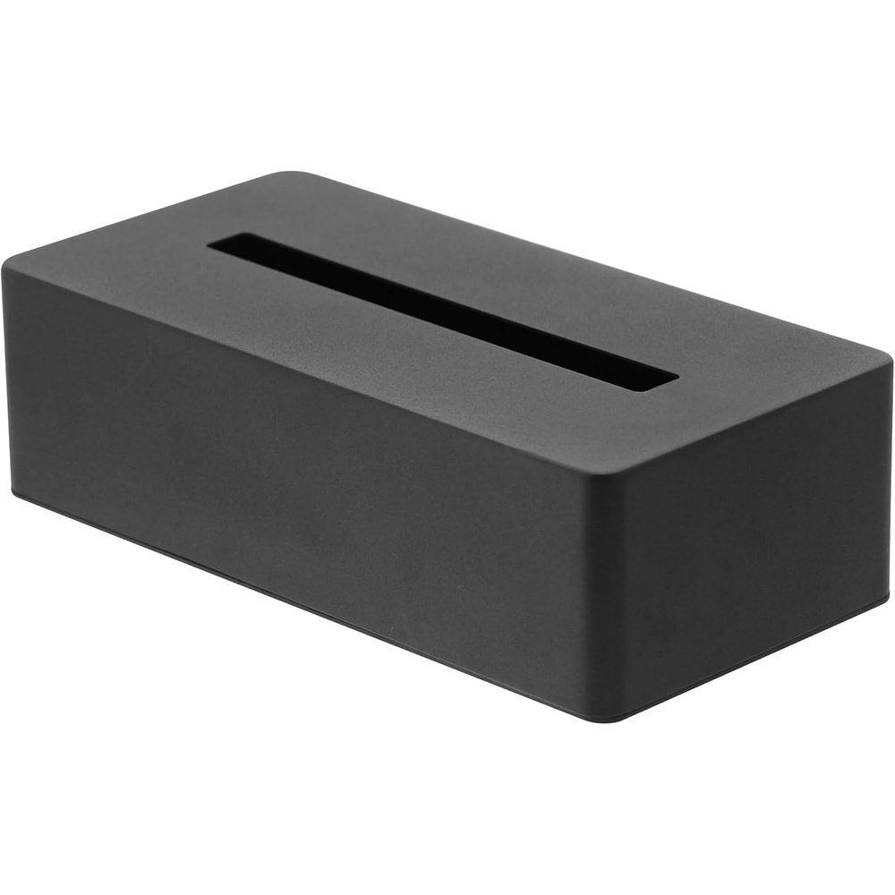 image:imageYAMAZAKI Home Tower Rectangular Reusable Tissue Box Holder Cover Metal Container Case for Kitchen Bathroom Or Bedroom SteelBlack