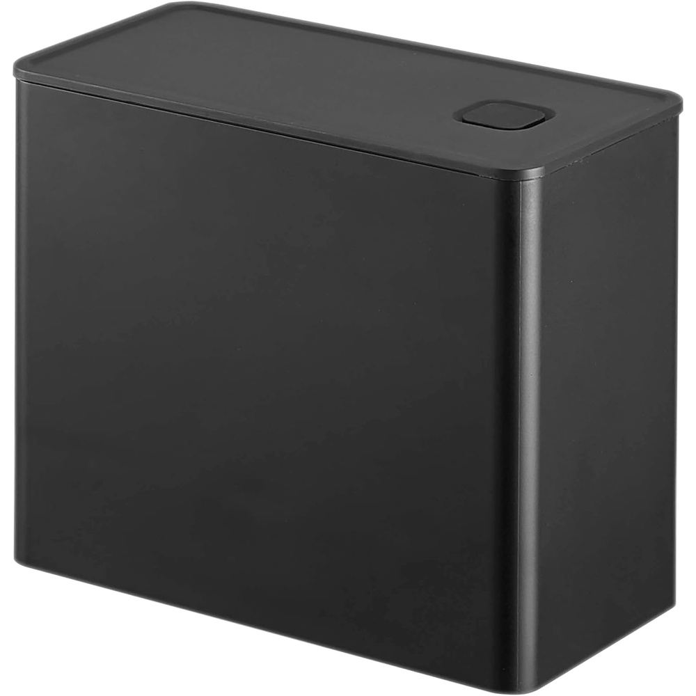 image:imageYamazaki Home Tower Airtight Coffee Canister Vacuum Sealed Ground Coffee Storage Container Polypropylene Black