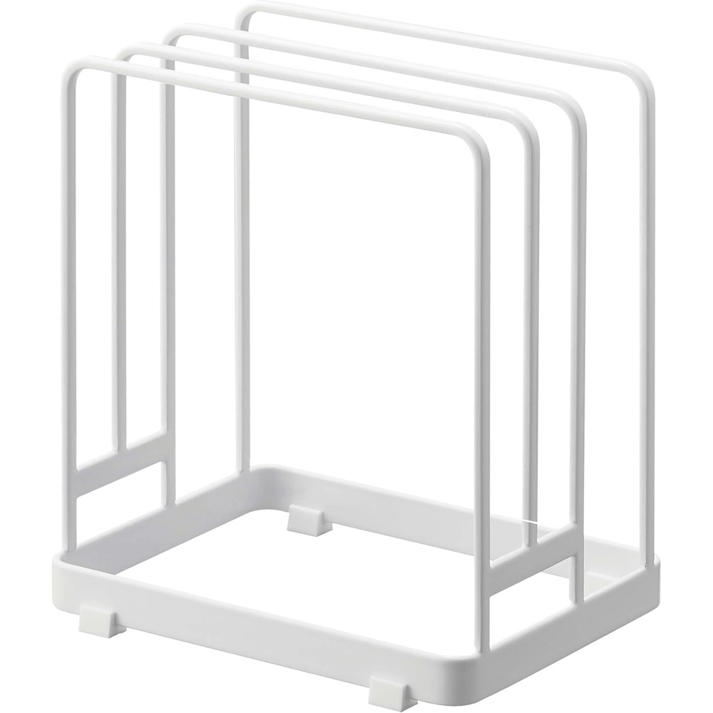 image:imageYamazaki Home Tower Cutting Board Holder Storage Stand For Round And Rectangular Chopping Boards SteelWhite