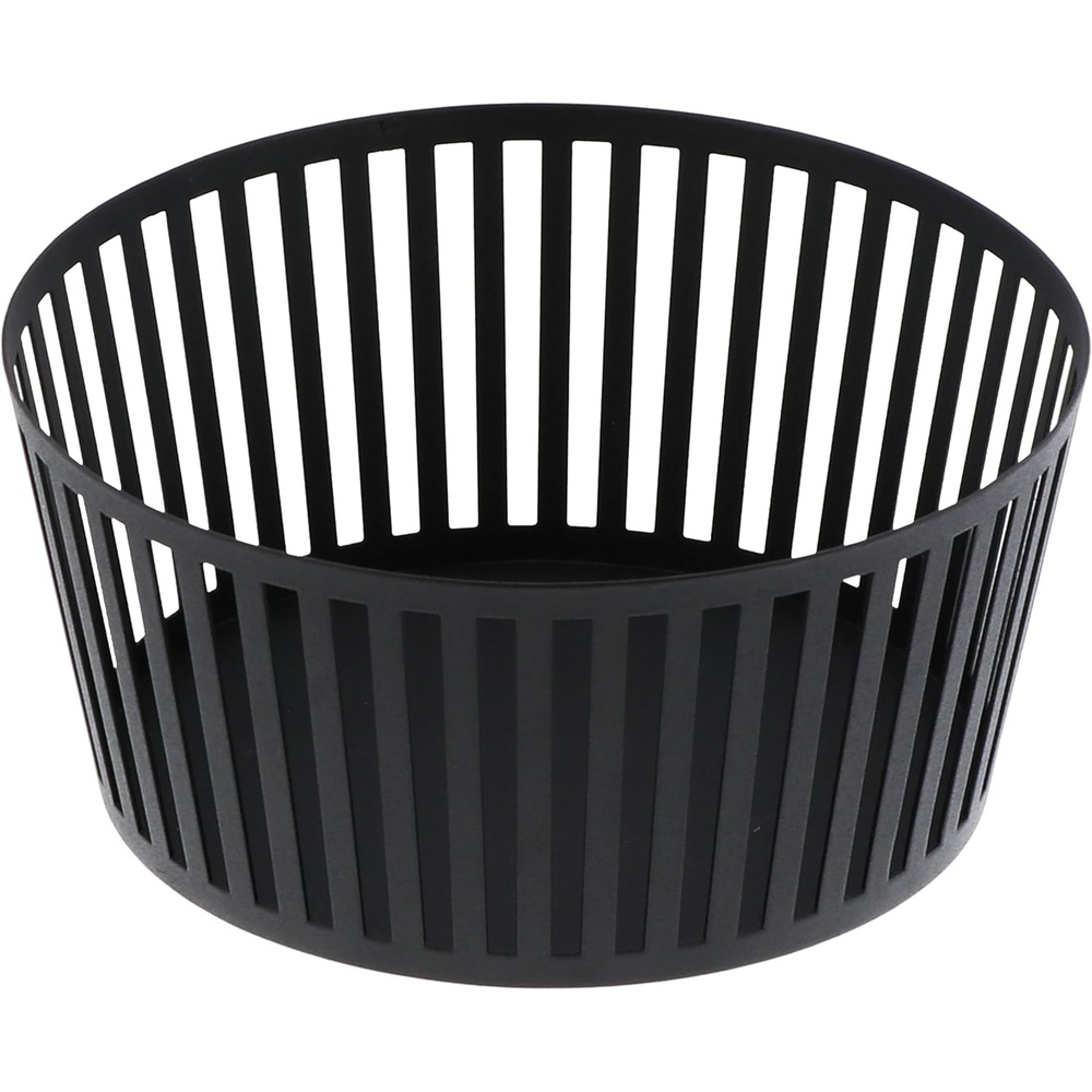 image:imageYamazaki Home Tower Striped Steel Fruit Basket Kitchen Storage Produce Holder WhiteBlack