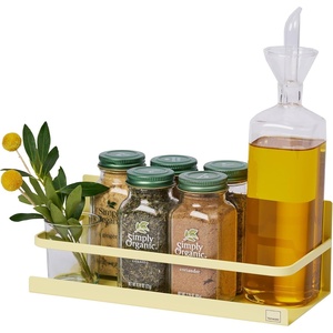 YAMAZAKI Home Magnetic Spice Storage Rack Organizer For Fridge – Steel(Yellow)