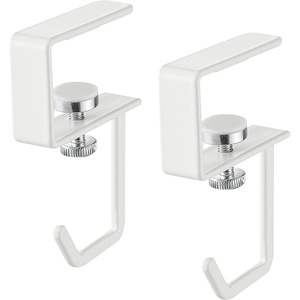YAMAZAKI Home Plate Under Shelf Hanger – Set of 2, Multipurpose Hanging Storage Organizer – Steel(White)
