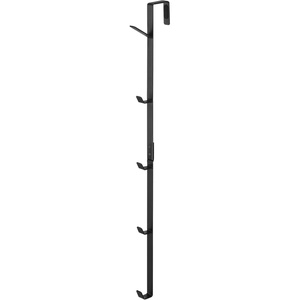 YAMAZAKI Home Smart Home Over The Door Hooks – Vertical Hanging Coat Rack, Fits Doors Up to 1.375″ Thick – Steel(Black)