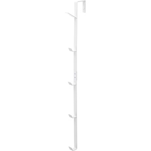 YAMAZAKI Home Smart Home Over The Door Hooks – Vertical Hanging Coat Rack, Fits Doors Up to 1.375″ Thick – Steel(White)